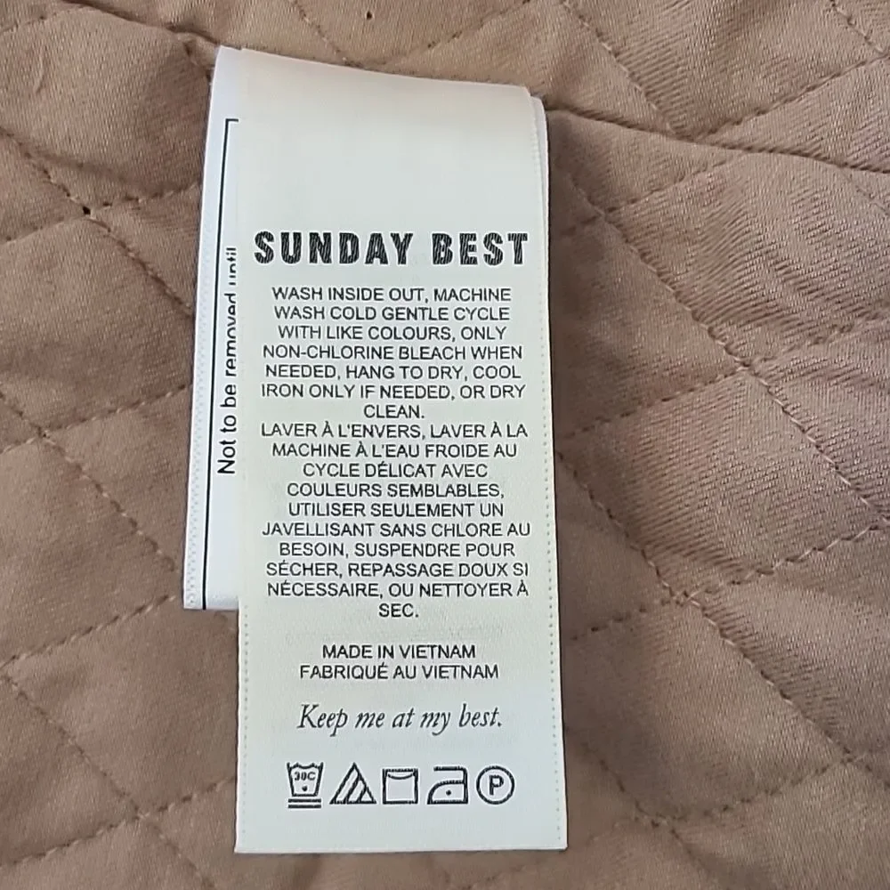 Aritzia Sunday Best Cropped Wool Blend Shacket Jacket Tan Greige Oatmeal Size L